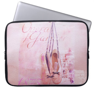Vintag Pink Aquarell Ballerina Banca del Gottardo Laptopschutzhülle