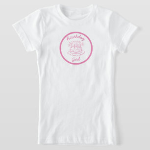 Vintag Pink Birthday Cake T-Shirt
