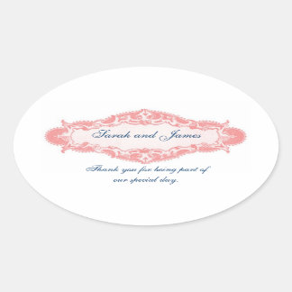 Vintag Pink Blue Danke, dass du Sticker hochzackst