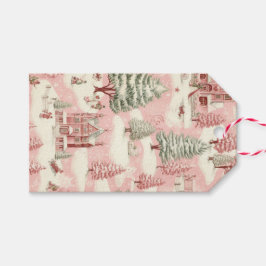 Vintag Pink Christmas Geschenkanhänger