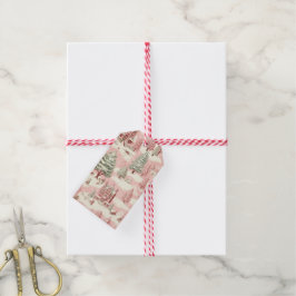 Vintag Pink Christmas Geschenkanhänger