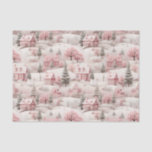 Vintag Pink Christmas Seidenpapier<br><div class="desc">Schönes Aquarellmuster Weihnachtsmuster ist die Schattierungen von Rosa und Grün . Trendy rosa Weihnachtspapier.</div>