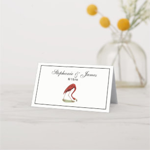 Vintag Pink Flamingo #1 Platzkarte