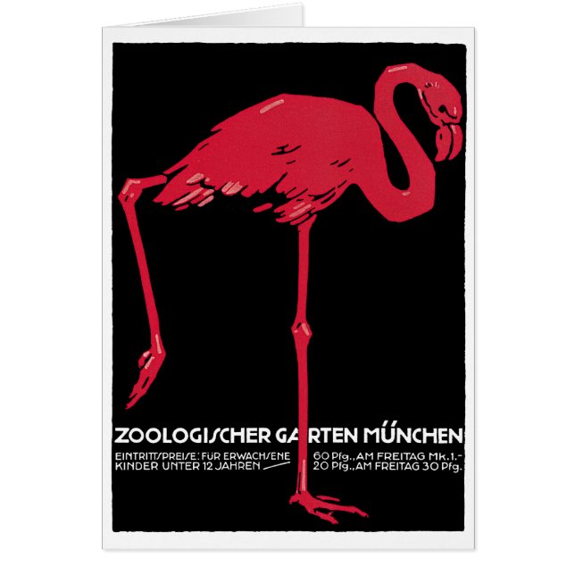 Vintag Pink Flamingo Bird in Deutschland München Z (Vorne)