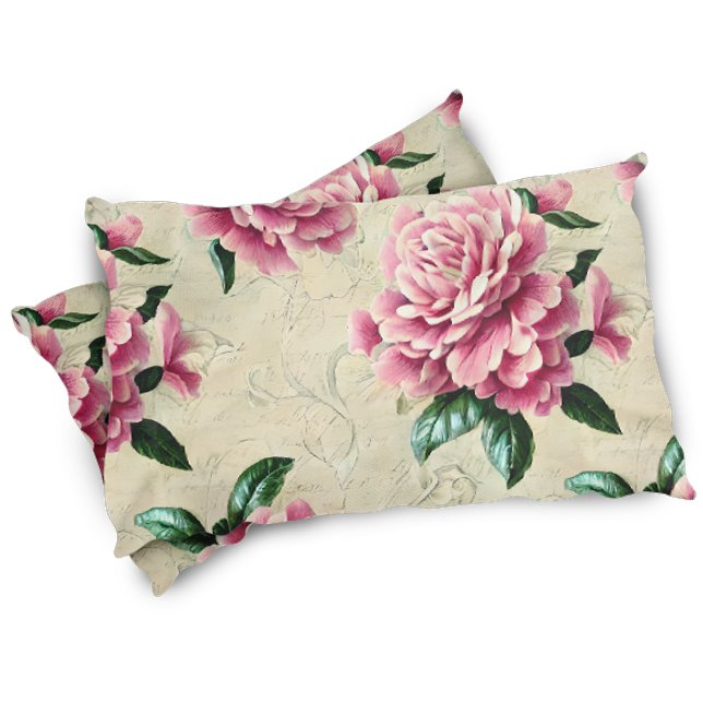 Vintag Pink Gardenias Pillowcase Kissenbezug (Von Creator hochgeladen)