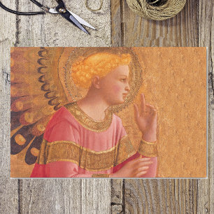 Vintag Pink Goldener Christlicher Engel Seidenpapier
