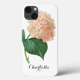 Vintag Pink Hydrangea Hortensia Blume von Redoute iPhone 13 Hülle