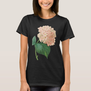 Vintag Pink Hydrangea Hortensia Blume von Redoute T-Shirt