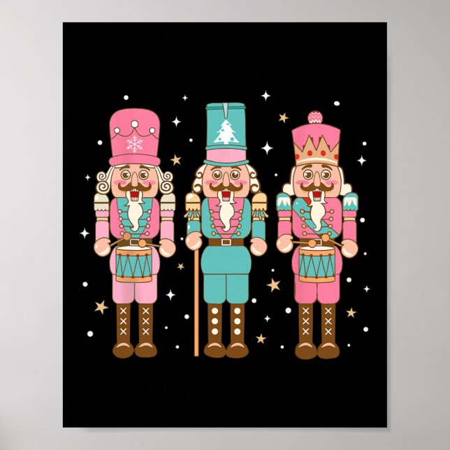 Vintag Pink Nutcracker Squad Frauen Mädchen Kinder Poster (Vorne)