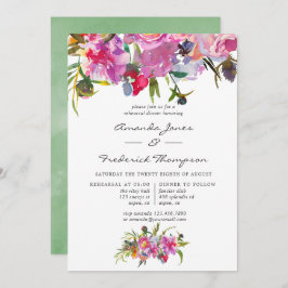 Vintag Pink Peongs Probe Abendessen Einladung