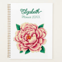 Vintag Pink Peony Blume White