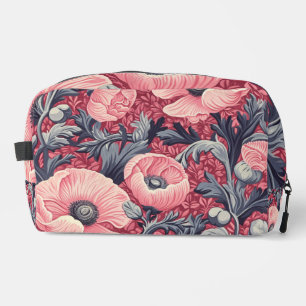 Vintag Pink Poppies floral Waschbeutel