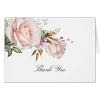 Vintag Pink Rose Floral Vielen Dank