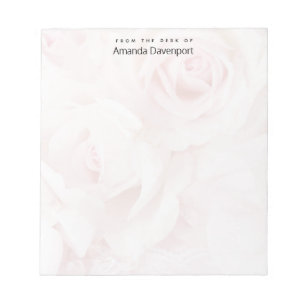 Vintag Pink Roses Elegante Bouquet Notizblock
