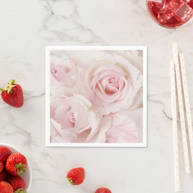 Vintag Pink Roses Elegante Bouquet Serviette (Beispiel)