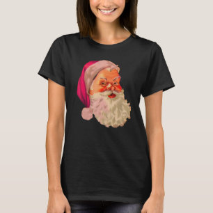 Vintag Pink Santa Claus Pink Weihnachten 2 T-Shirt