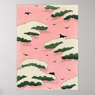 Vintag Pink Sky - Japanisch Retro Serenity Poster