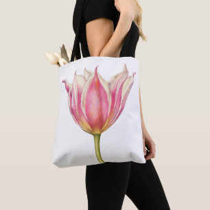 Vintag Pink Tulip Tote Bag