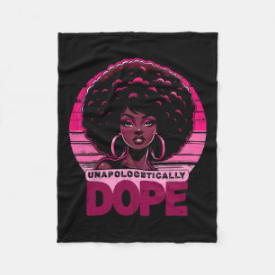 Vintag Pink unentschuldbar Droge Black Women Fleecedecke
