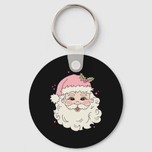Vintag Pink Weihnachten Weihnachtsmann Merry Xmas  Schlüsselanhänger