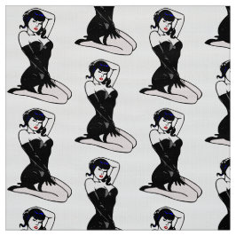 Vintag PINUP FRAU MOTIF Stoff