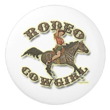 Vintag Pinup Rodeo Cowgirl Draw Pull