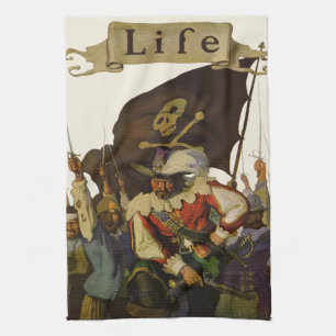 Vintag Pirate Life Wyeth Illustration Handtuch