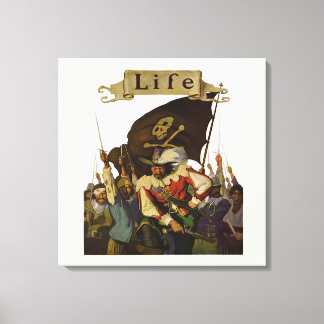 Vintag Pirate Life Wyeth Illustration Leinwanddruck (Vorderseite)