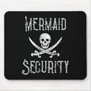 Vintag Pirate Mermaid Security Merman Protector Mousepad