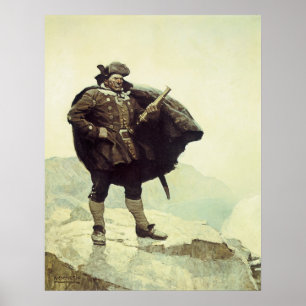 Vintag Piraten, Captain Bill Bones von NC Wyeth Poster