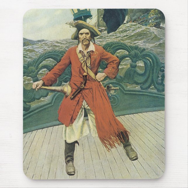 Vintag Piraten, Captain Keitt von Howard Pyle Mousepad (Vorne)