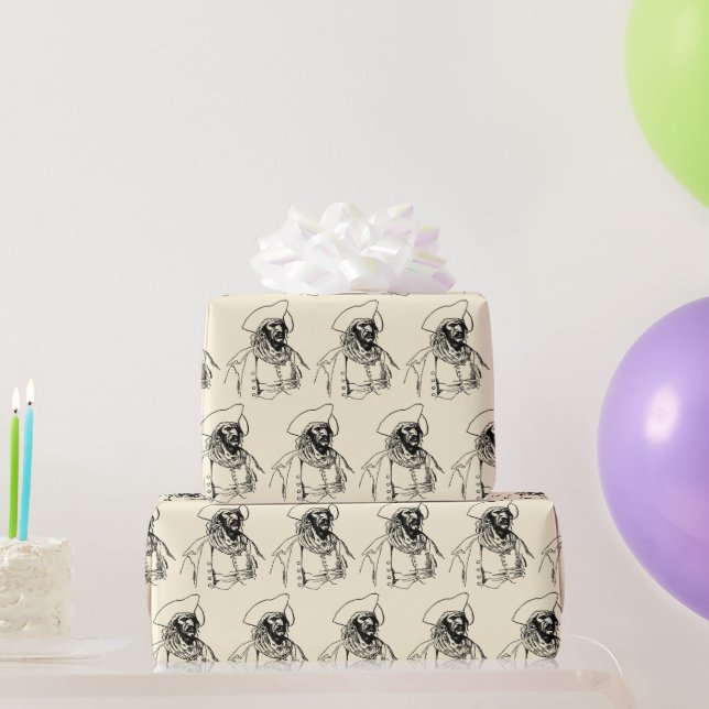 Vintag Piraten, eine Skizze von Howard Pyle Geschenkpapier (Partygeschenke)