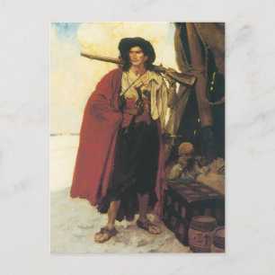 Vintag Pirates Buccaneer war ein malerischer Fello Postkarte