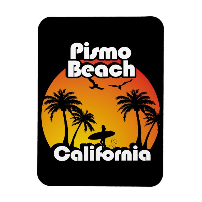 Vintag Pismo Beach California Magnet (Vertikal)