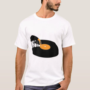 Vintag Pizza Vinyl Alte Schule Vinyl Record Pizza T-Shirt