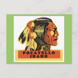 Vintag Pocatello Idaho Postkarte
