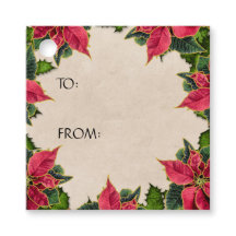 Vintag Poinsettia Holly Berry Holiday Gift