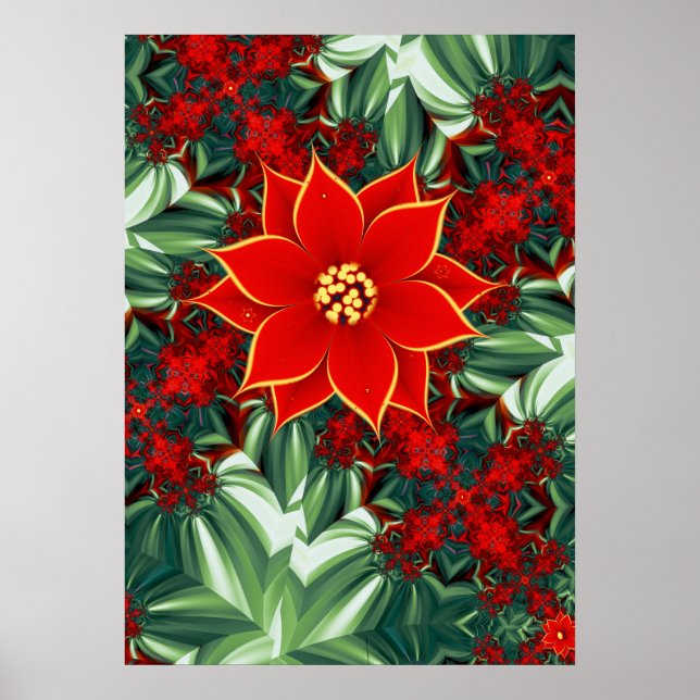 Vintag Poinsettia Poster (Vorne)