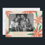 Vintag Poinsettias Elfenbeinküste Weihnachtsfest F Feiertagskarte<br><div class="desc">Stellen Sie sich Ihre Wünsche mit Ihren Grüßen oder Ihrer Nachricht für die Ferienzeit zusammen. Original Rahmen von Becky Nimoy. Fügen Sie ein Foto auf der Rückseite oder eine Nachricht hinzu. Muster können auf Wunsch entfernt werden</div>