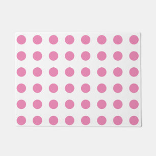 Vintag Polka Dots Pink White Color Retro Classic Fußmatte