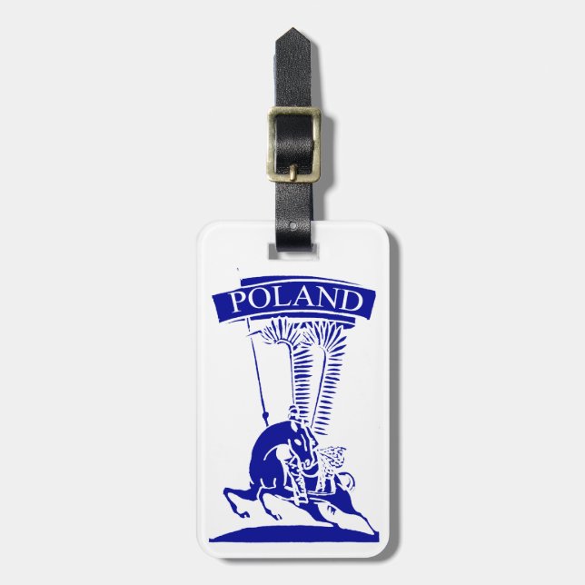 Vintag Polnisch Winged Hussar Gepäckanhänger (Vorderseite vertikal)