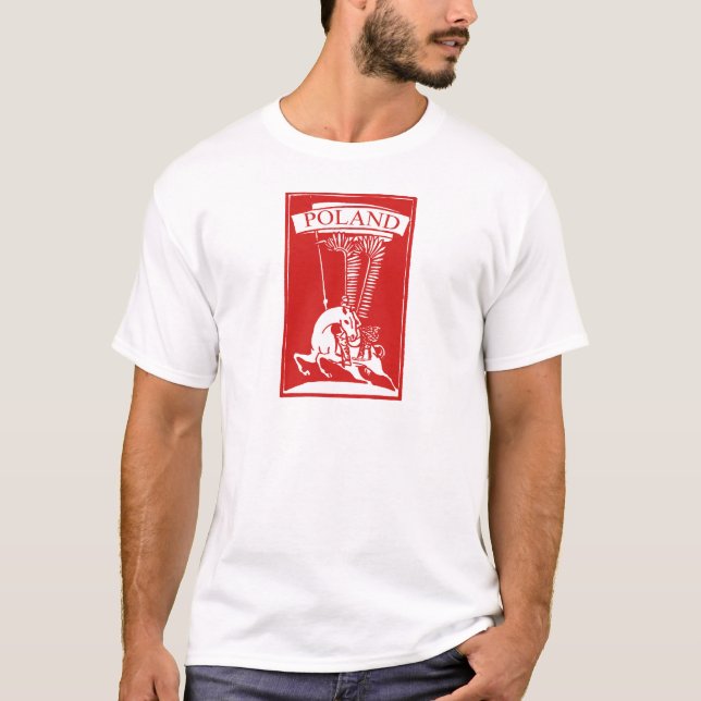 Vintag Polnisch Winged Hussar T-Shirt (Vorderseite)