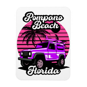 Vintag Pompano Beach Florida Magnet