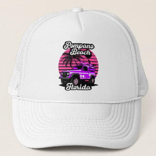 Vintag Pompano Beach Florida Truckerkappe