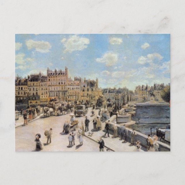Vintag Pont Neuf Paris Frankreich Postkarte (Vorderseite)