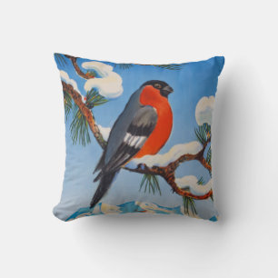 Vintag Pontresina Winterurlaub Schweiz Kissen