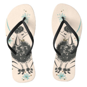 Vintag Poodle Flip Flops