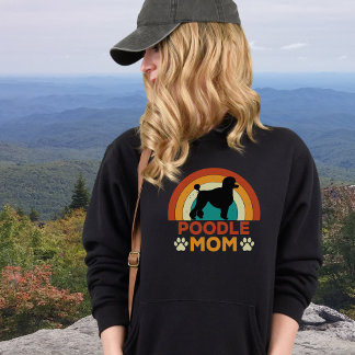 Vintag Poodle Hund Mama Sonnenuntergang Sweatshirt