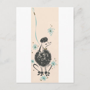 Vintag Poodle Postkarte
