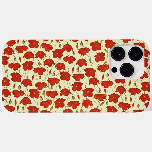 Vintag Poppies-Wallpaper Case-Mate iPhone Hülle (Rückseite (Horizontal))
